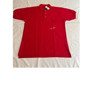 VTG Britches Men's Red and Navy Polo Shirt Size Large NWT